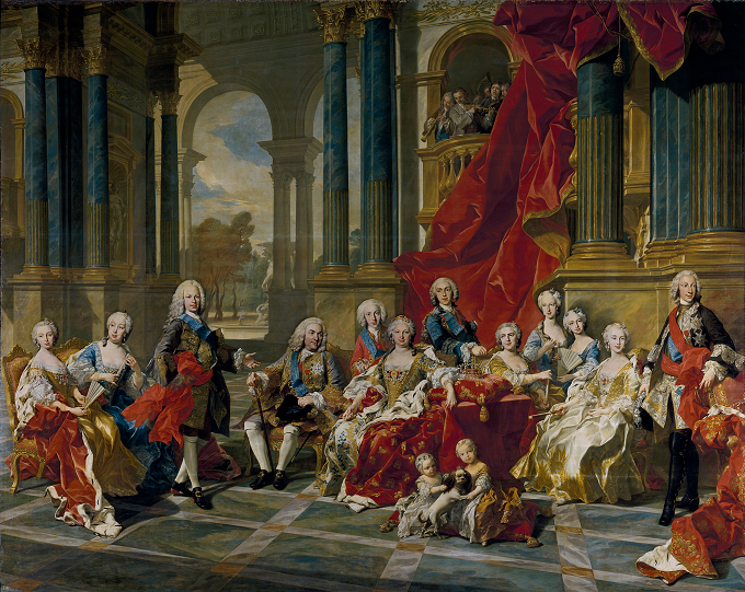 Famille de Philippe V d'Espagne - par Louis Michel van Loo - peint en 1743